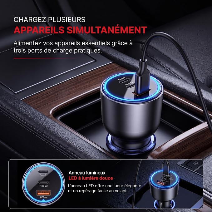 Car charger YESIDO Y59 BLACK