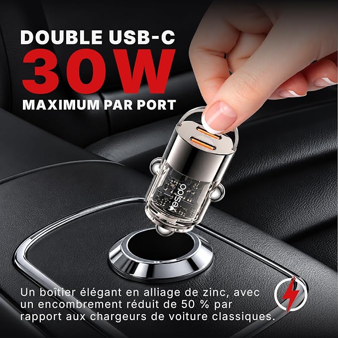 Car charger YESIDO Y69 BLACK