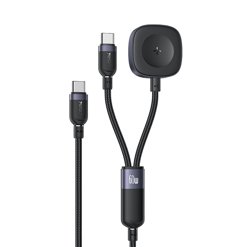 2 in 1 watch charger: Type-C to Lightning and Apple Watch charger CA136L