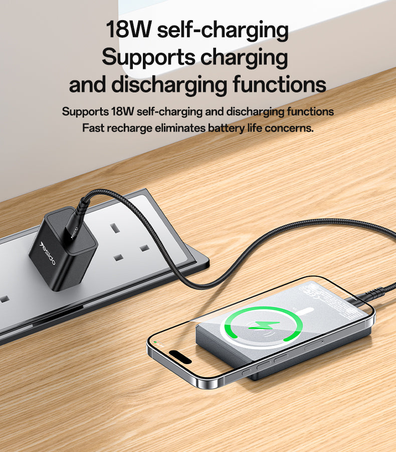 Power bank YESIDO YP91 GRAY