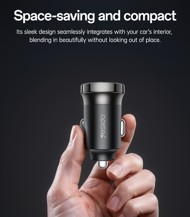 CAR CHARGER YESIDO Y74 Black