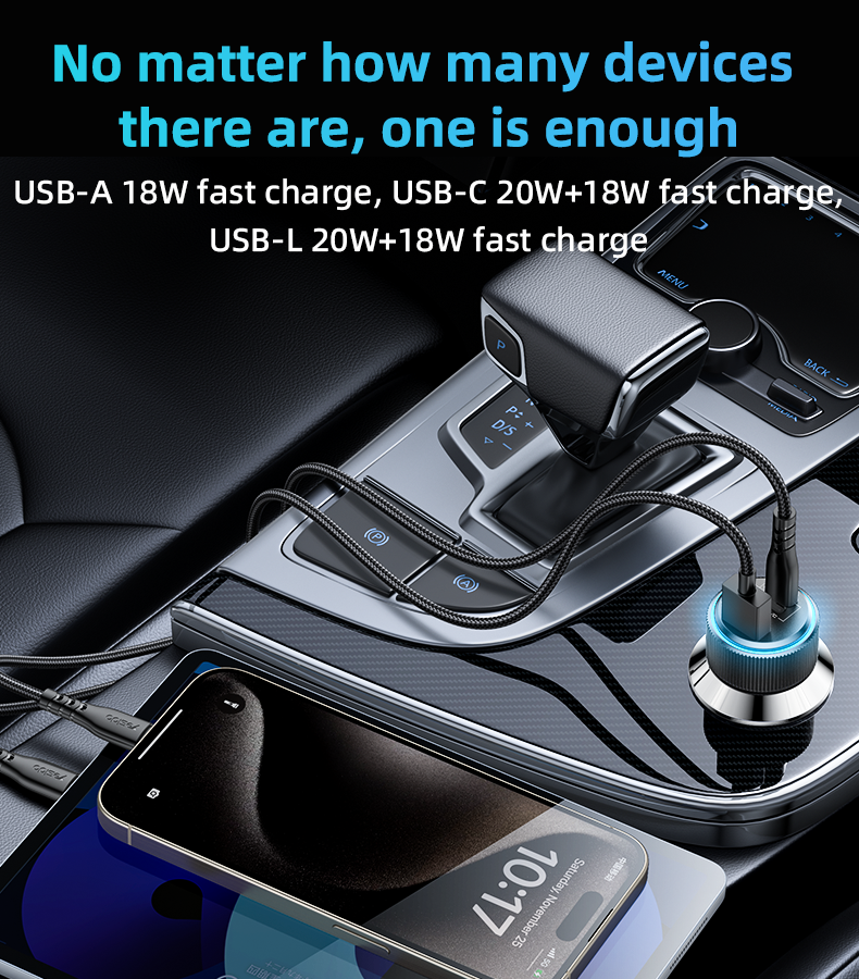 38W Fast Charging Car Charger Y60