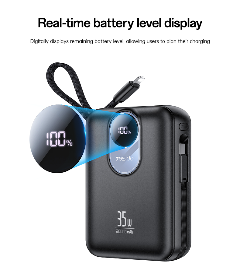 Power bank YESIDO YP94 BLACK