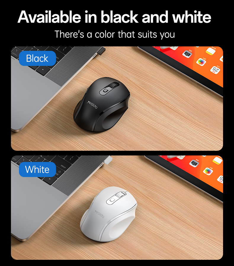 Mouse YESIDO KB45-white WHITE