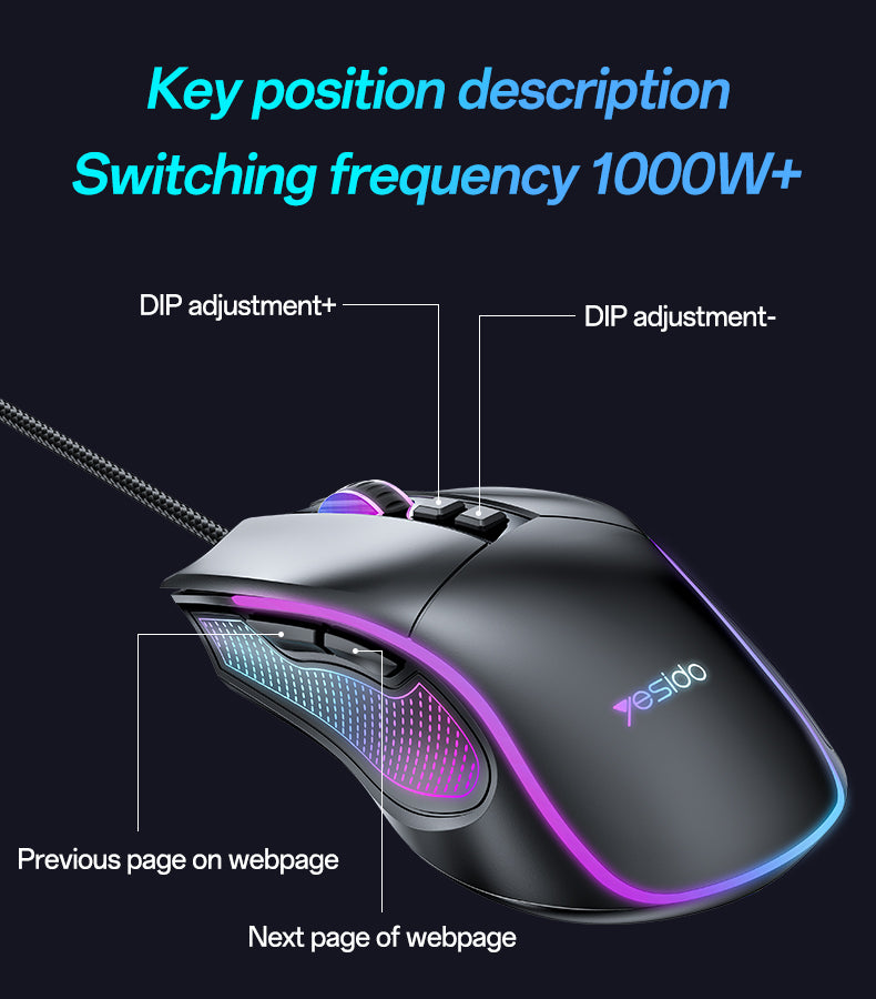 Mouse YESIDO KB20 BLACK