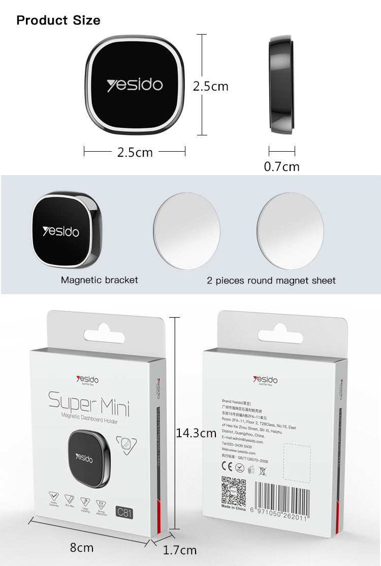 HOLDER YESIDO C81 Black