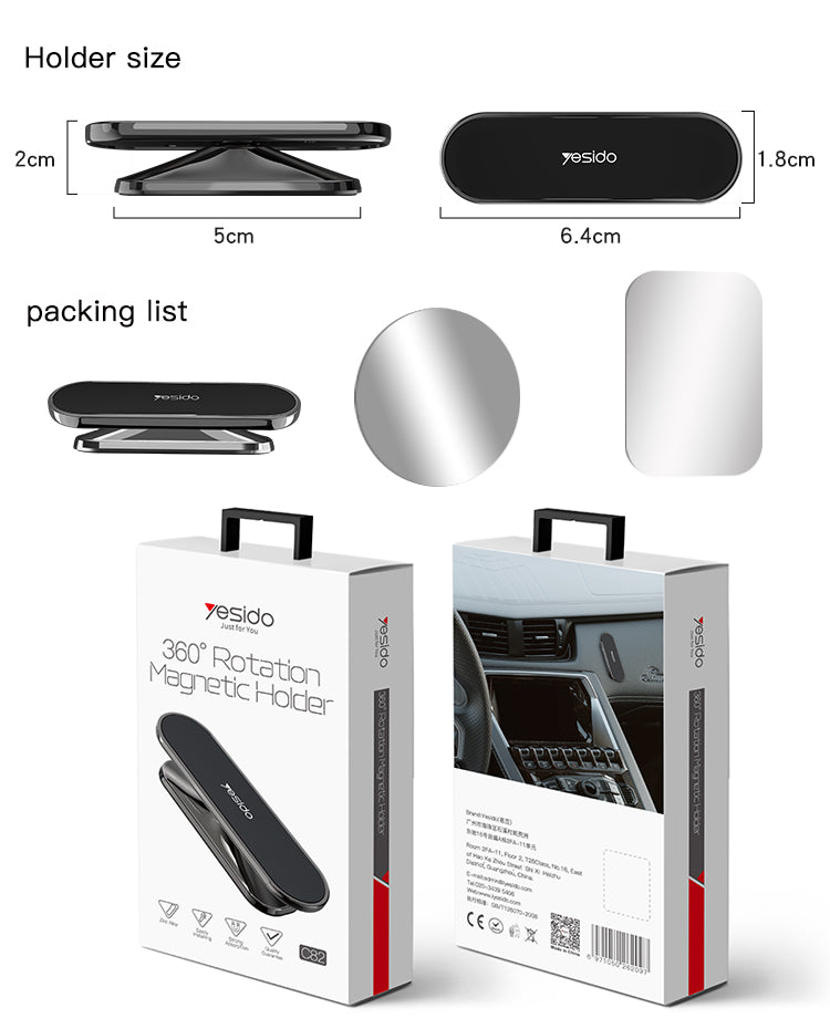 HOLDER YESIDO C82 BLACK
