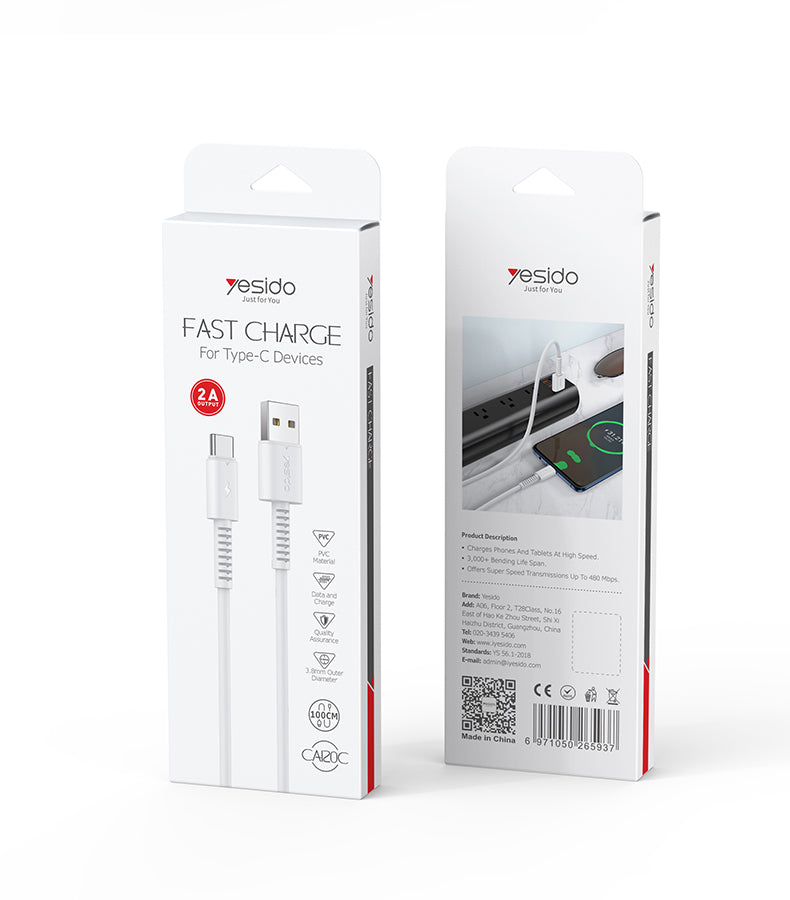 CABLE YESIDO CA120 TC WHITE