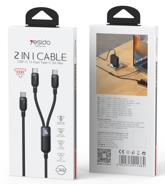 2IN1 Data cable TC to TC and TC CA92