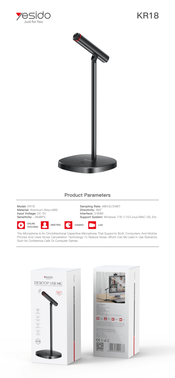 Professional Table Microphone KR18