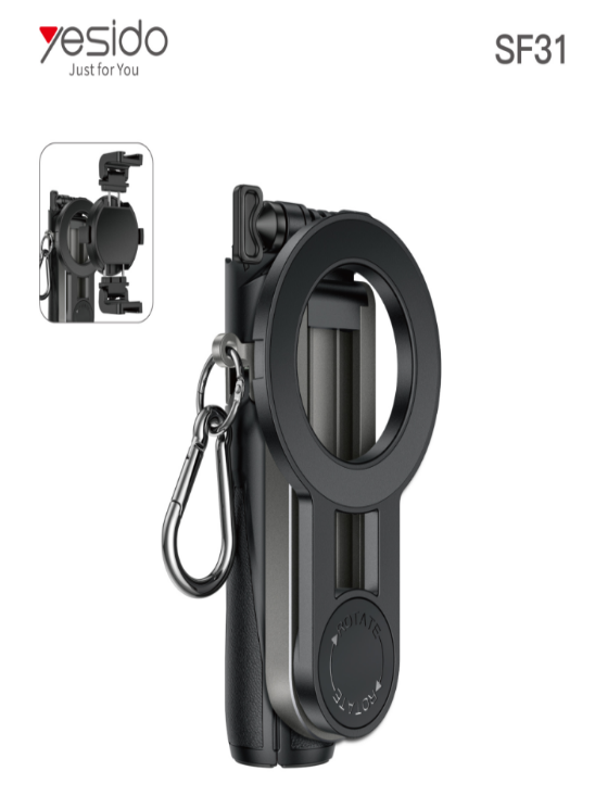 Magnetic + Clip  Mini Selfie Stick SF31