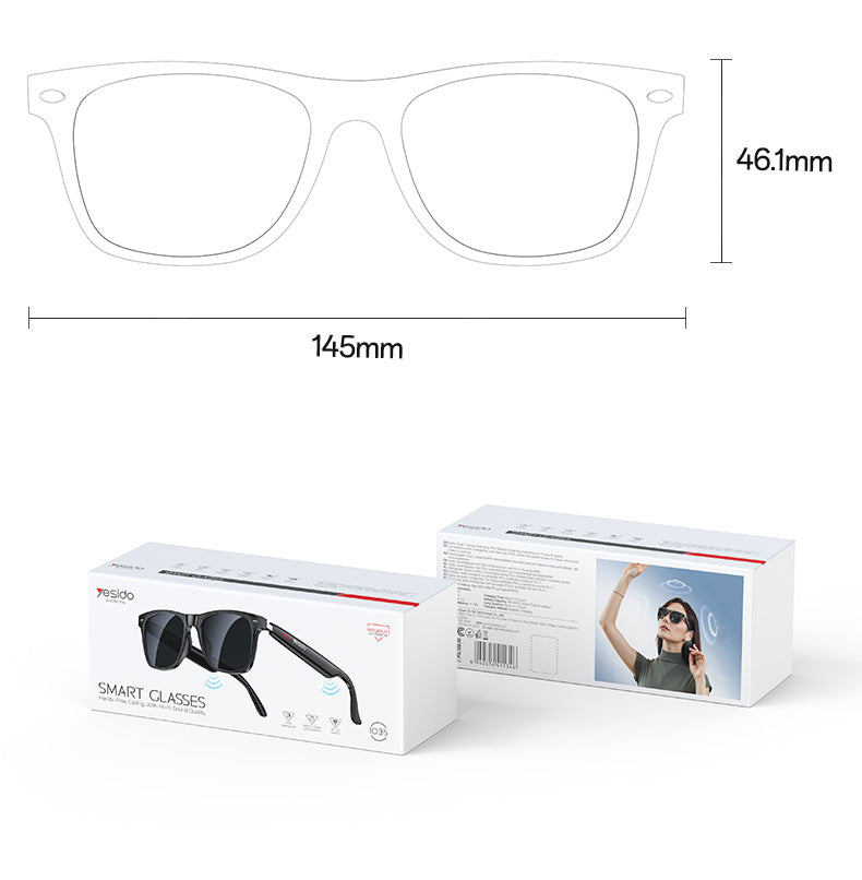 Smart Glasses YESIDO IO35 BLACK