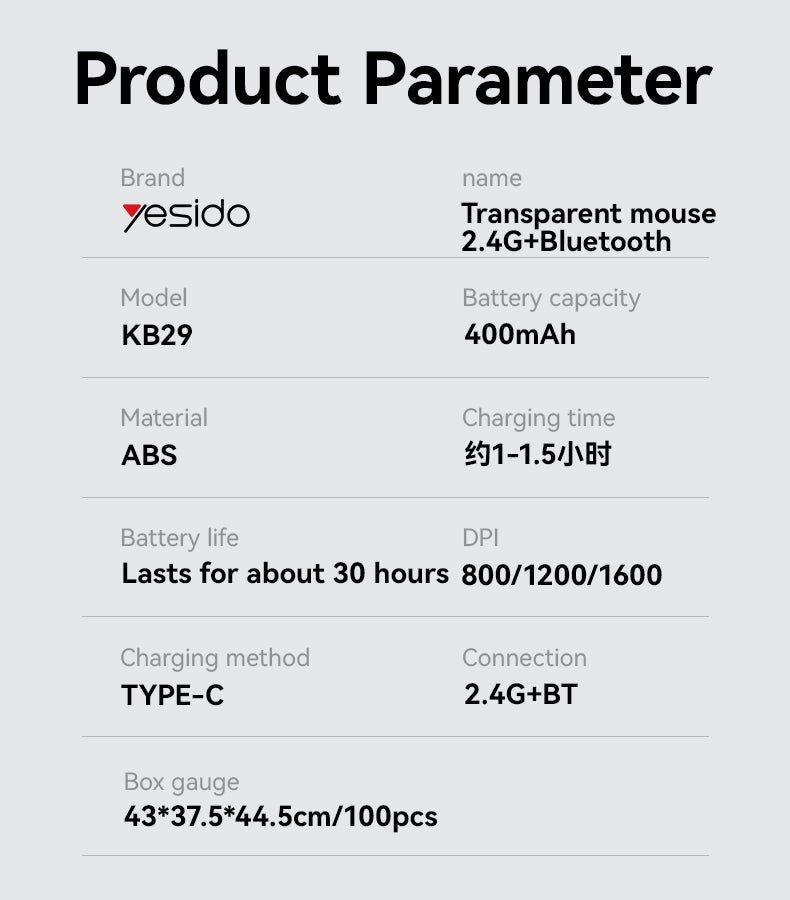 Mouse YESIDO KB29 BLACK