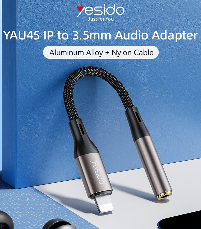 Aux cable YESIDO YAU45 BLACK