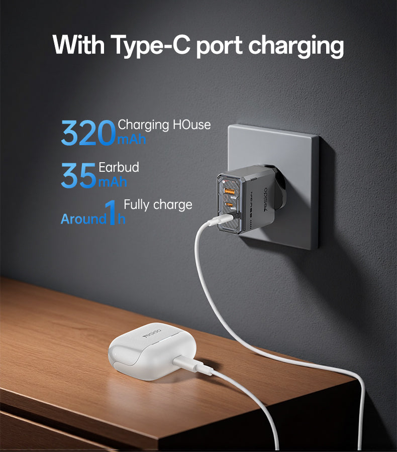 AIRPOD YESIDO TWS34 WHITE