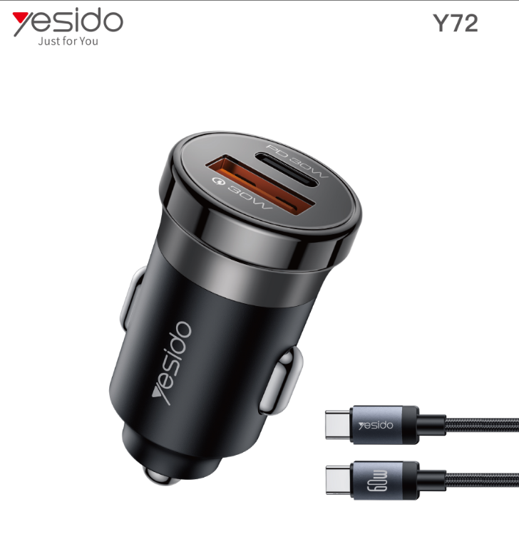 30W A+C 30W fast charging car charger(C-C cable) Y72