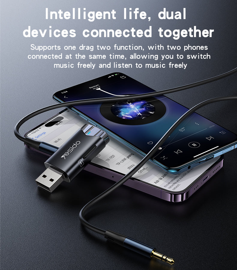 Aux cable YESIDO YAU40 BLACK