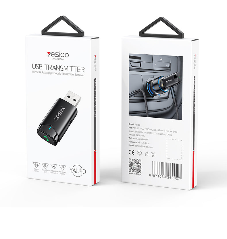 Aux cable YESIDO YAU40 BLACK