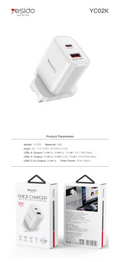 20W Fast Charging PD Home Charger YC01E