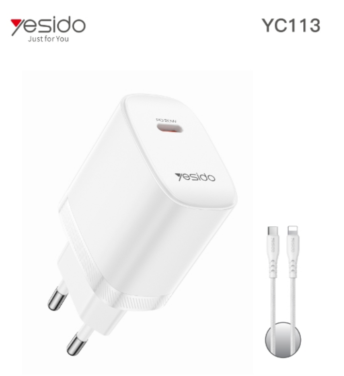 TC PD20W  Home charger EU (C TO L cable) YC113