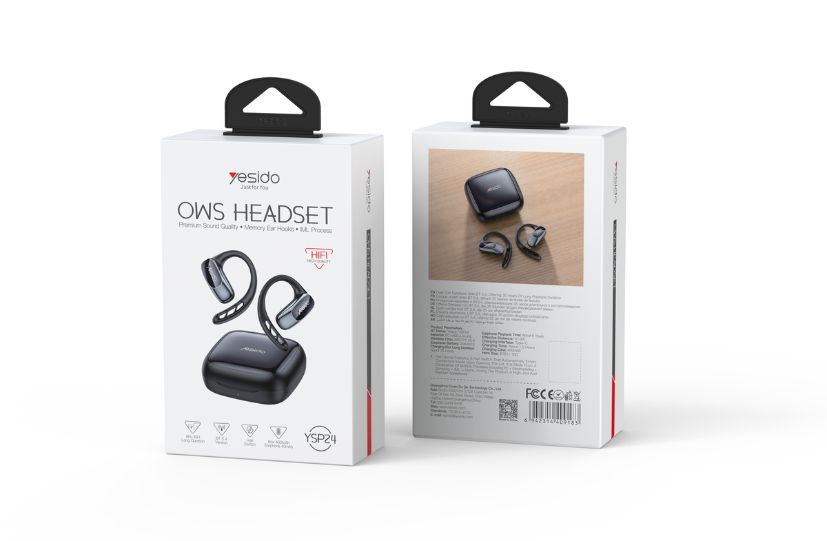 AIRPOD YESIDO YSP24 BLACK