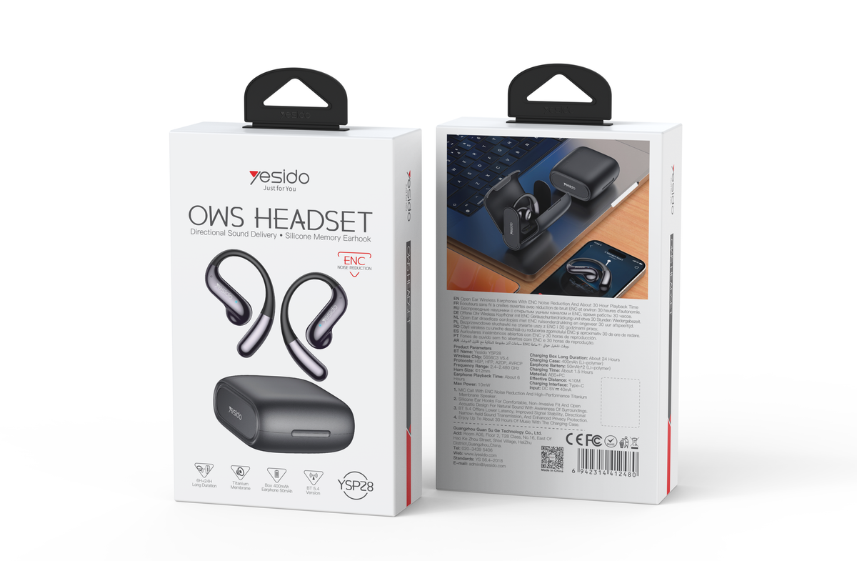 AIRPOD YESIDO YSP28 Black