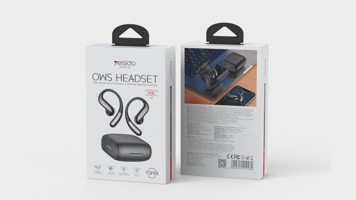 AIRPOD YESIDO YSP28 Black