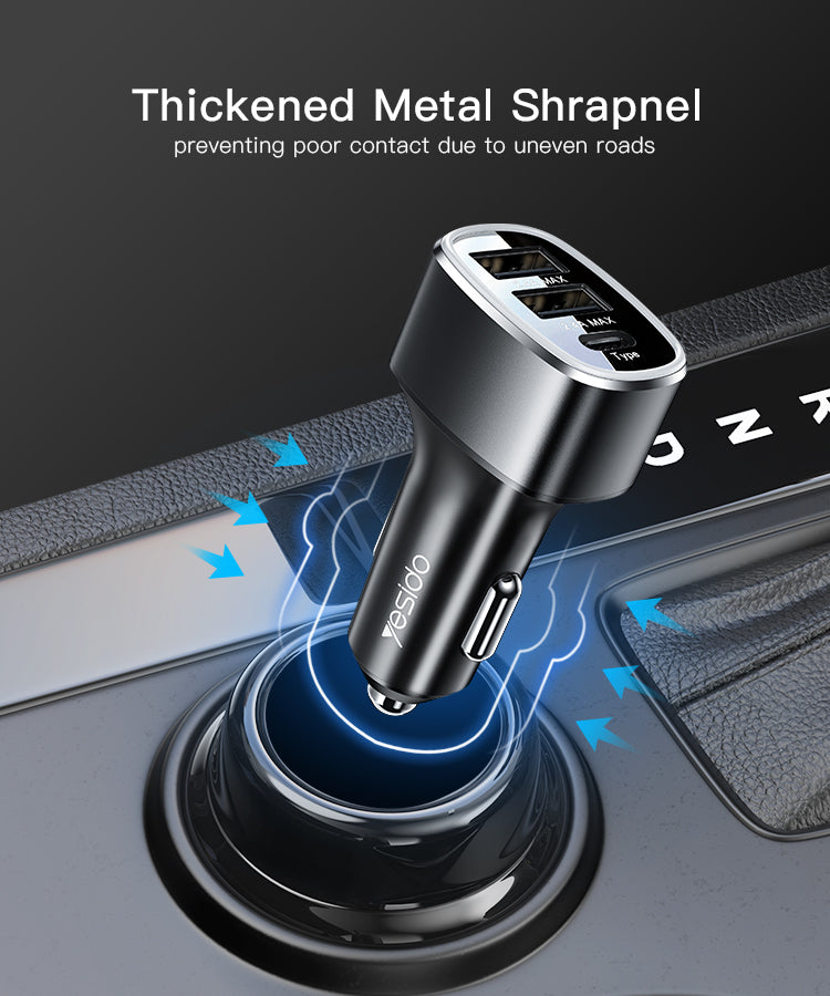 Car charger YESIDO Y47 BLACK